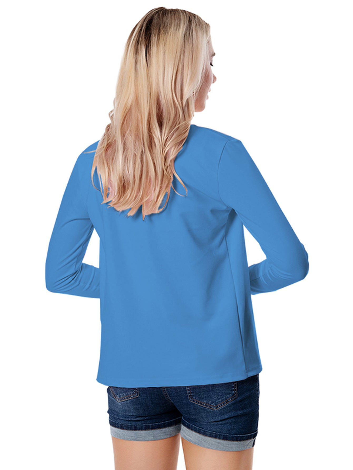 Elegant Solid Color Long Sleeve Women's Cardigan - 95% Polyester 5% Spandex Knit Fabric, Regular Fit H-Line Open Front Jacket with Quilted Detail for All Seasons