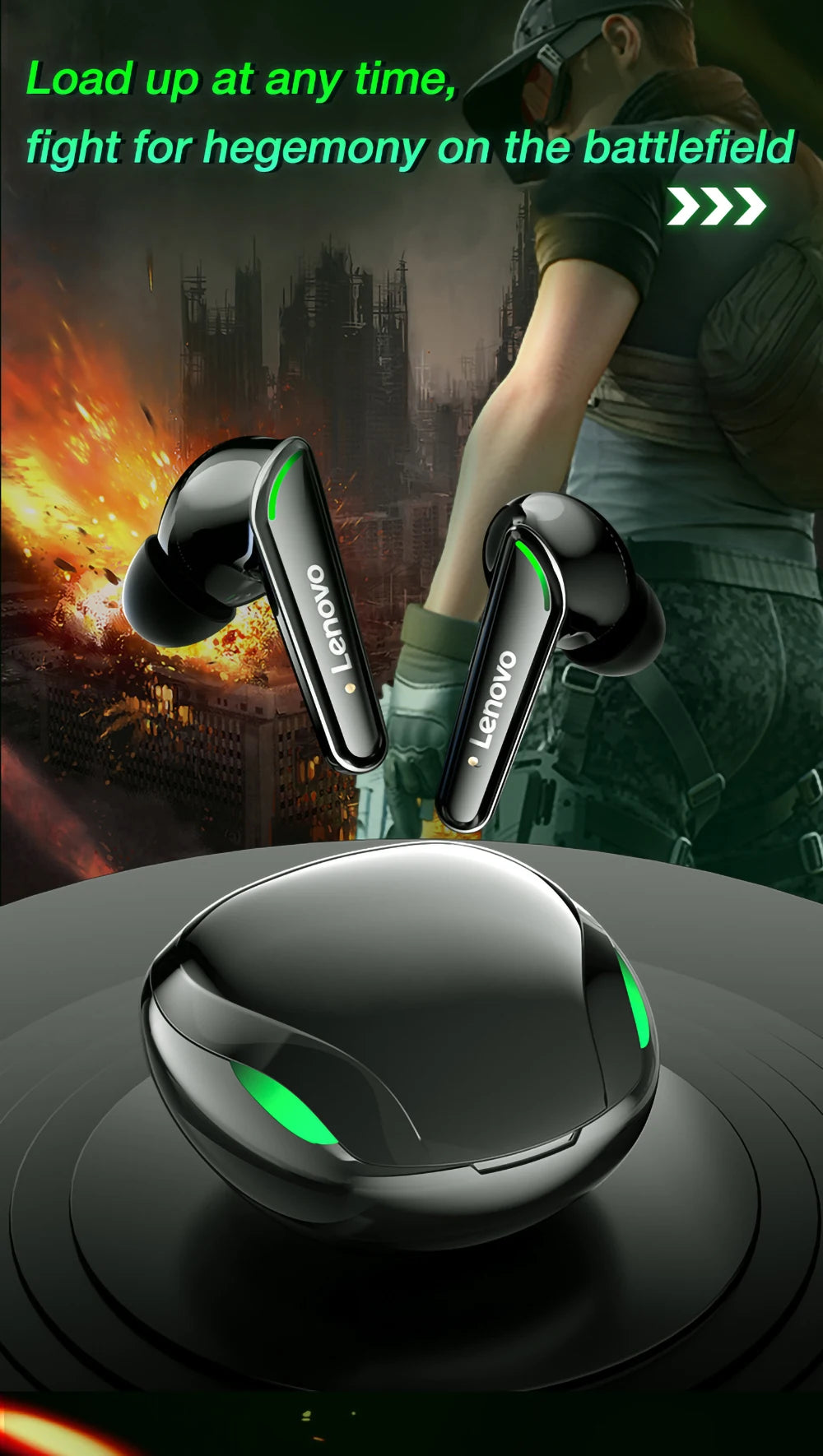 New Original Lenovo XT92 TWS Earphones Wireless Bluetooth Headphones Sports Gaming Headset Dual Stereo HIFI Bass Earbuds
